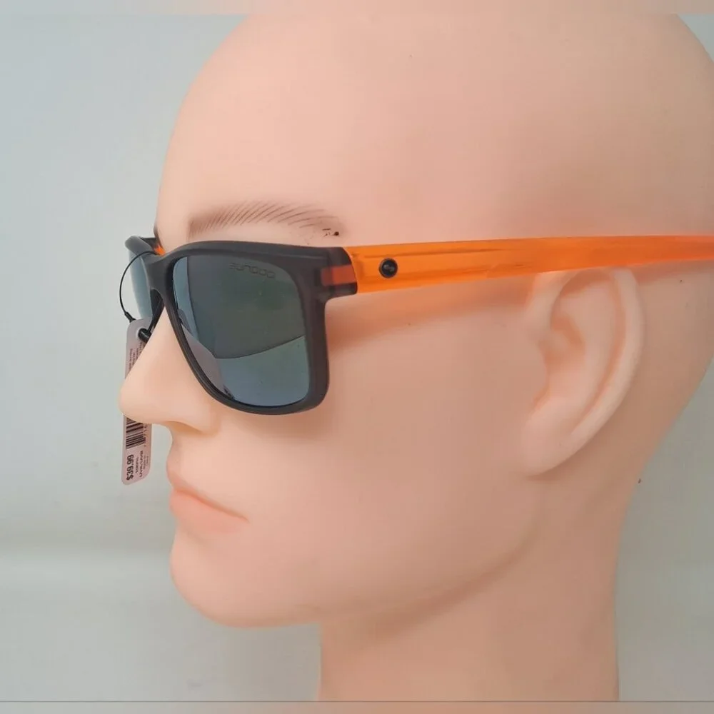 NWT Sundog Men's Sunglasses Golf Sport Orange Black 485132 Plasma 100% UVA